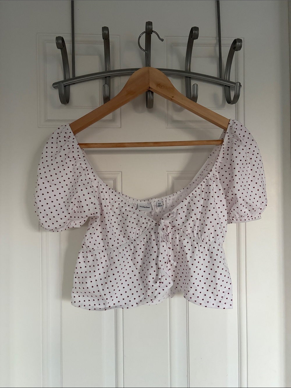 heart polka dot babydoll fly-away top